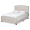 Baxton Studio Morgan Beige Upholstered King Size Panel Bed 162-10313 - alternate 1
